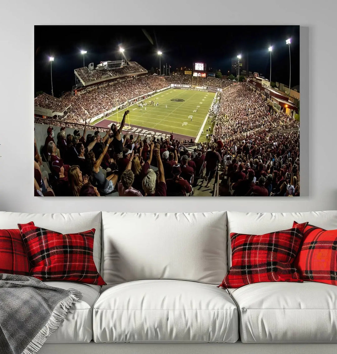 American Football Wall Art Canvas Print, Stadium Sport Wall Art Print