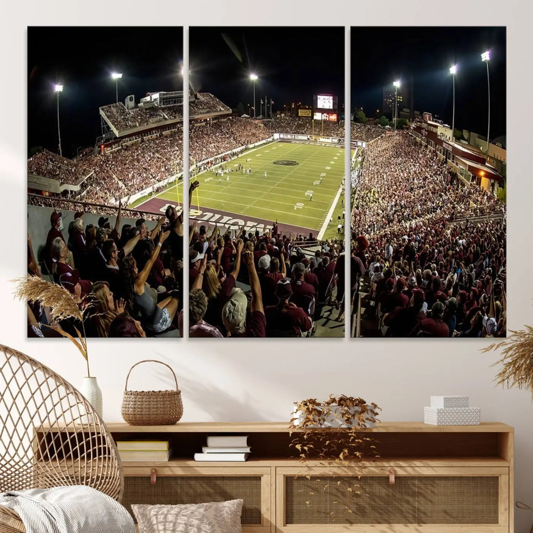 American Football Wall Art Canvas Print, Stadium Sport Wall Art Print