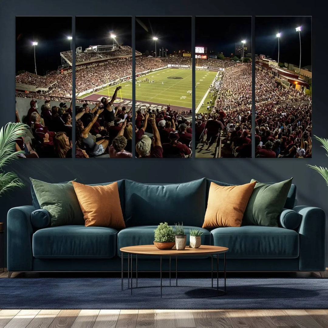 American Football Wall Art Canvas Print, Stadium Sport Wall Art Print