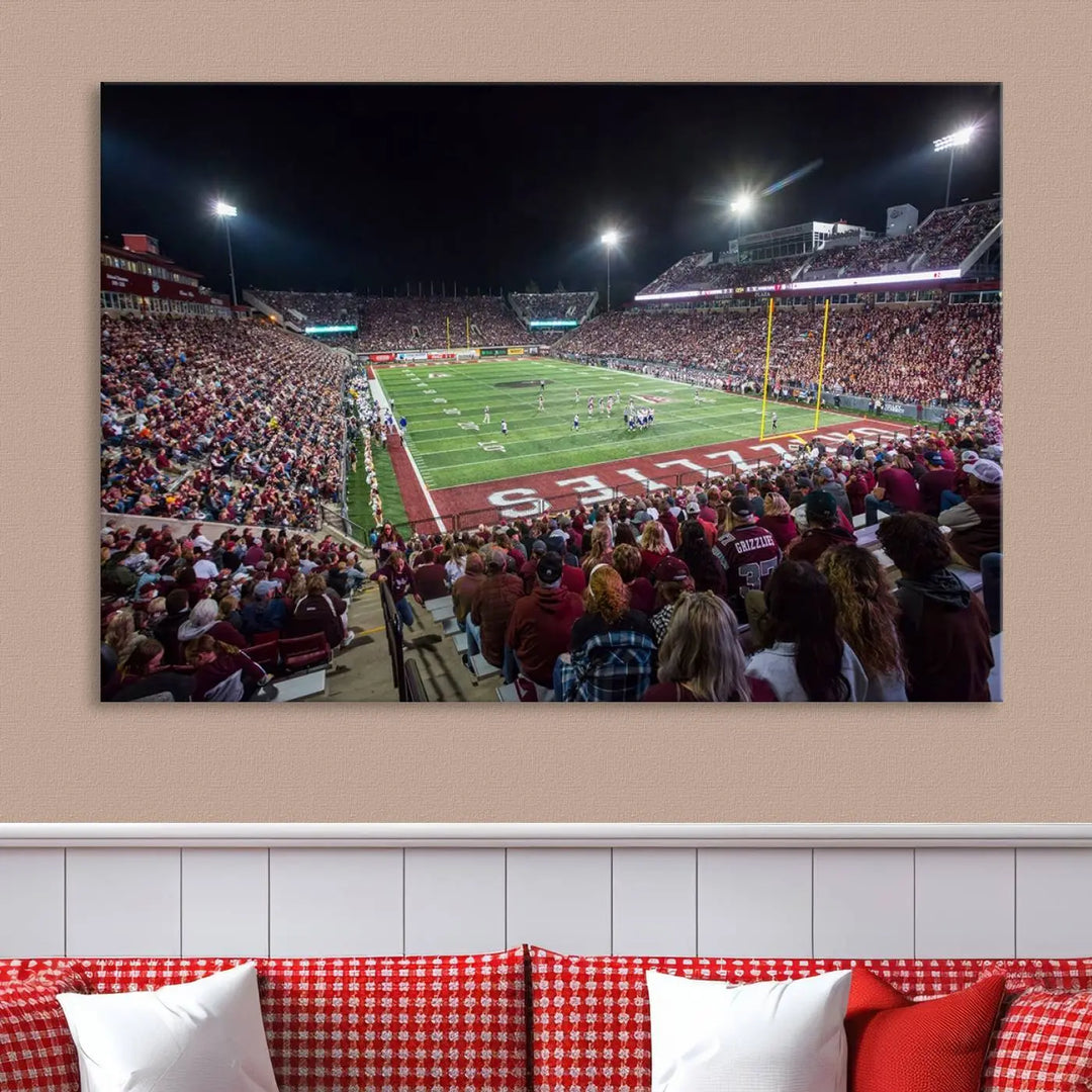 American Football Wall Art Canvas Print, Stadium Sport Wall Art Print