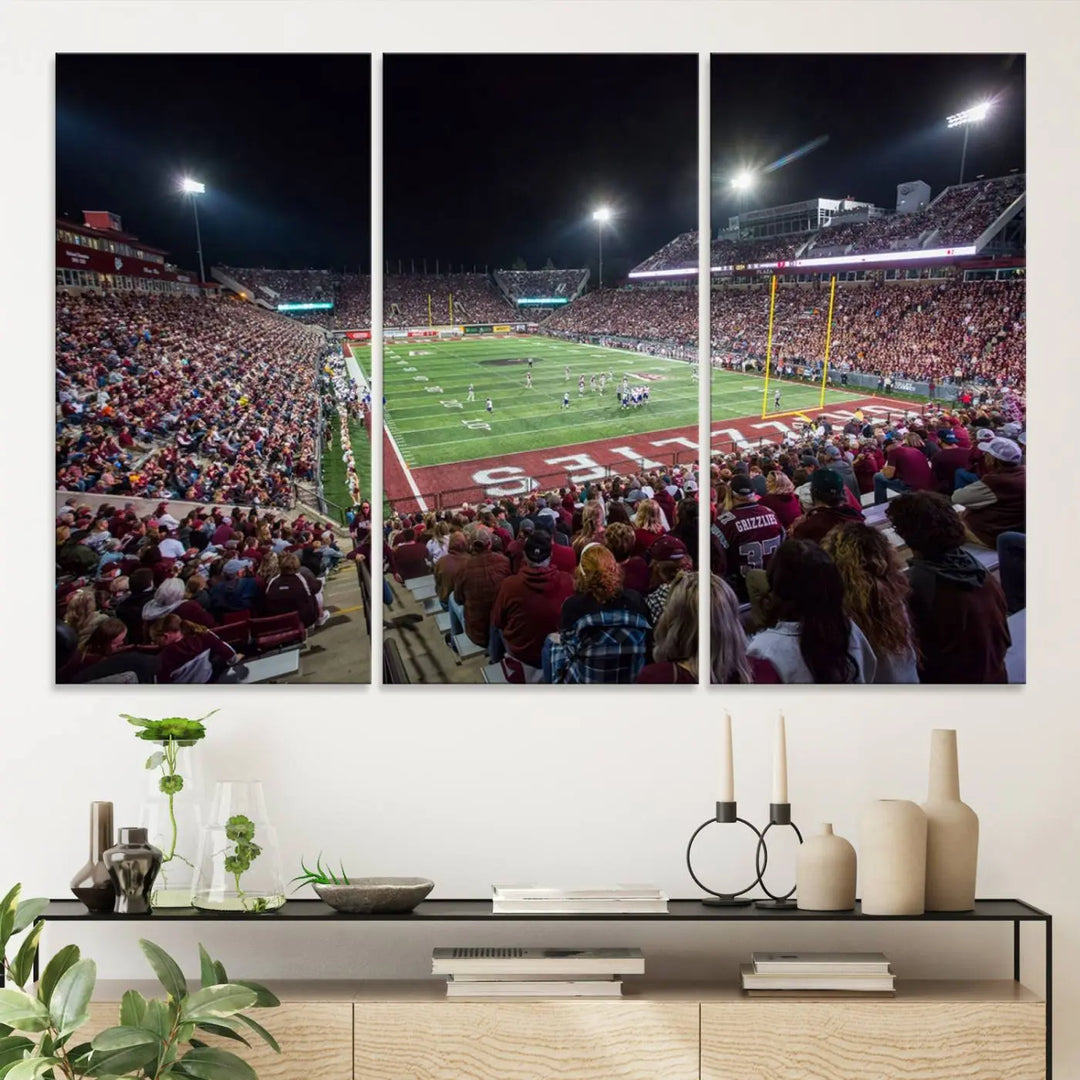 American Football Wall Art Canvas Print, Stadium Sport Wall Art Print