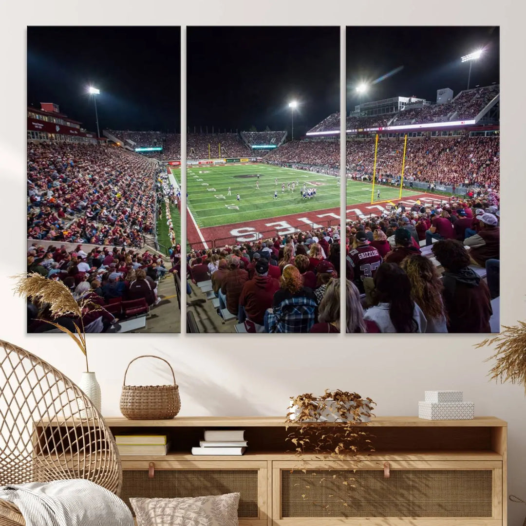 American Football Wall Art Canvas Print, Stadium Sport Wall Art Print