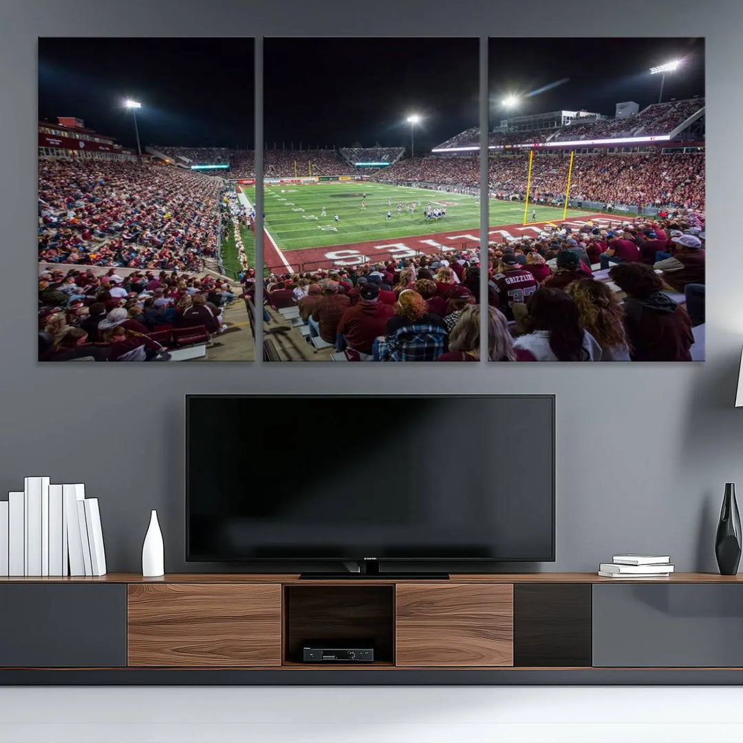 American Football Wall Art Canvas Print, Stadium Sport Wall Art Print