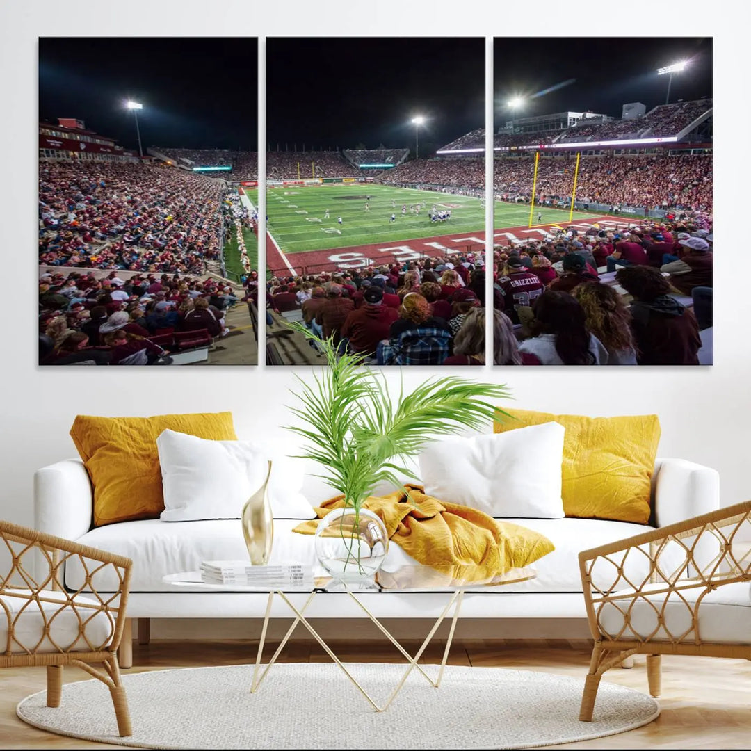 American Football Wall Art Canvas Print, Stadium Sport Wall Art Print