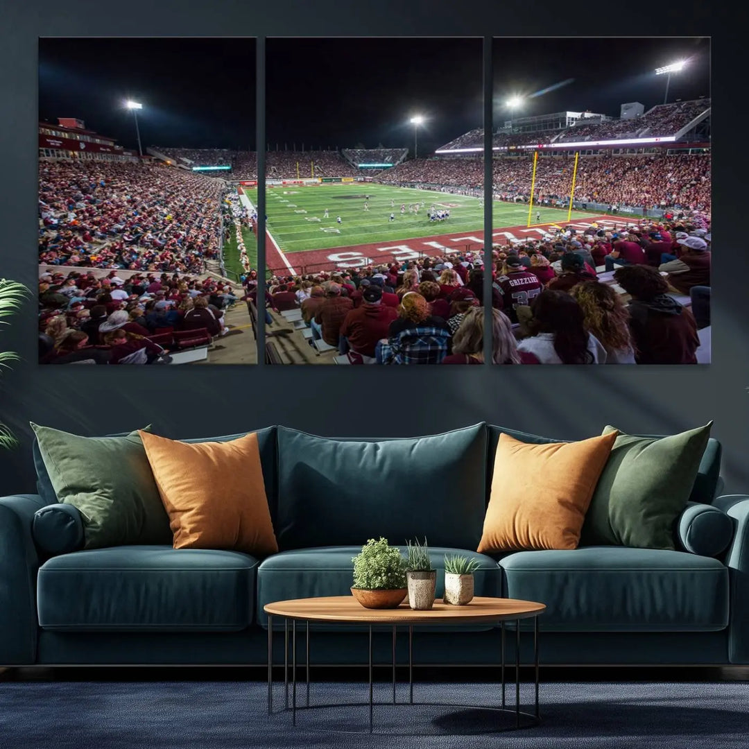 American Football Wall Art Canvas Print, Stadium Sport Wall Art Print