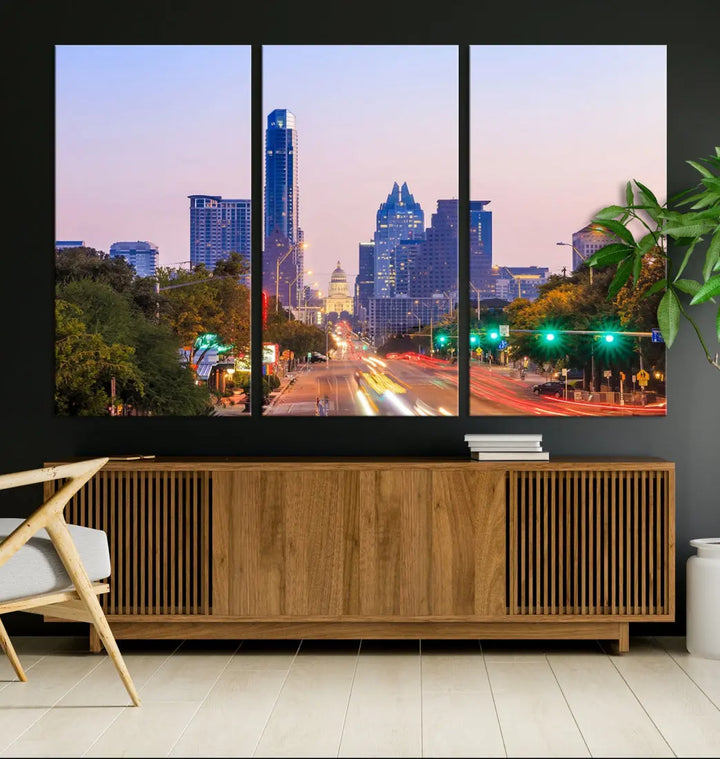 Austin City Photo Print Framed Large Canvas Wall Art Print Skyline Artwork