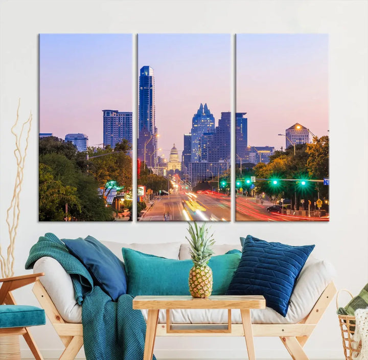 Austin City Photo Print Framed Large Canvas Wall Art Print Skyline Artwork