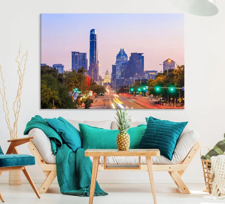 Austin City Photo Print Framed Large Canvas Wall Art Print Skyline Artwork