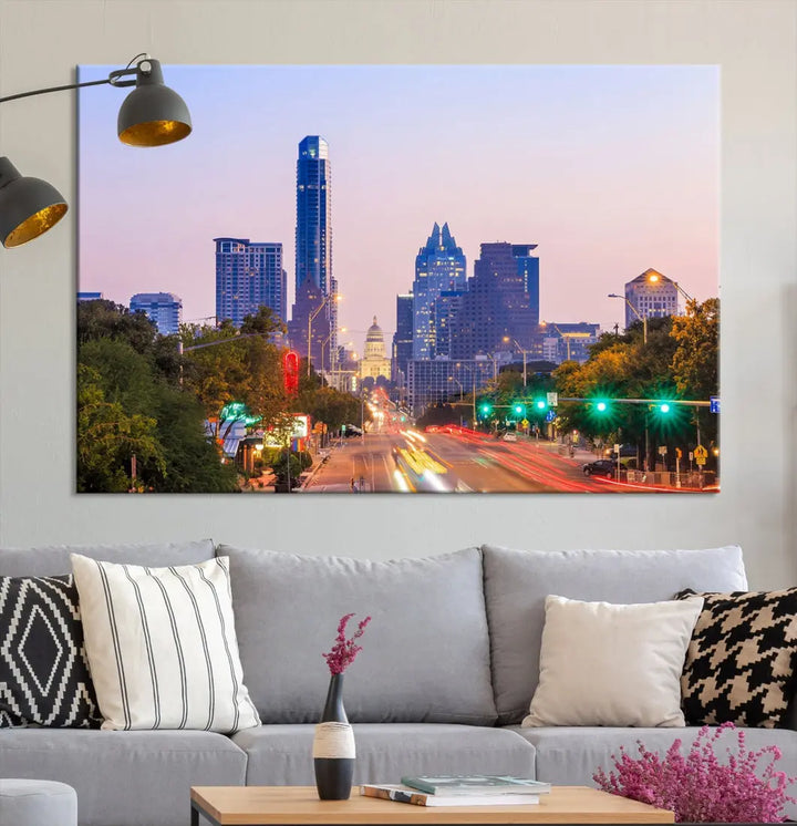 Austin City Photo Print Framed Large Canvas Wall Art Print Skyline Artwork