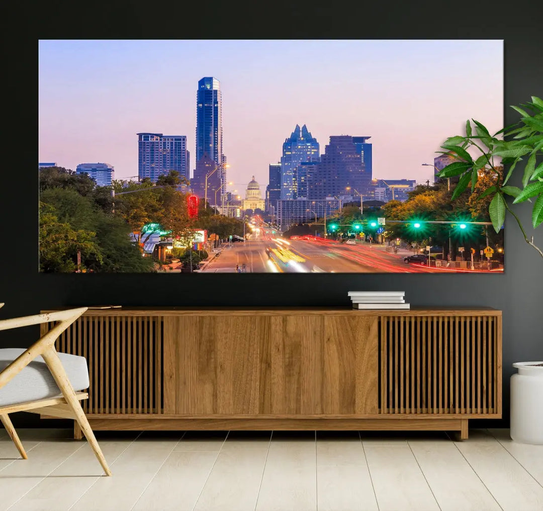 Austin City Photo Print Framed Large Canvas Wall Art Print Skyline Artwork