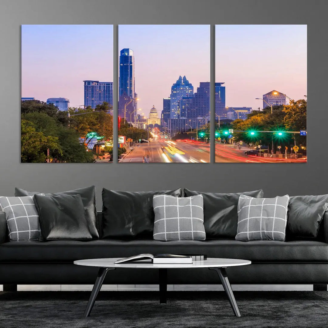 Austin City Photo Print Framed Large Canvas Wall Art Print Skyline Artwork