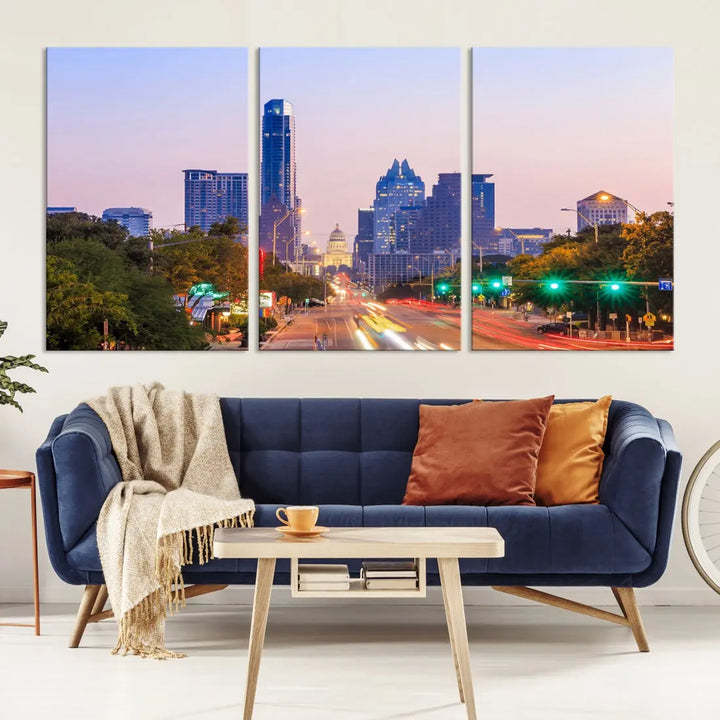 Austin City Photo Print Framed Large Canvas Wall Art Print Skyline Artwork