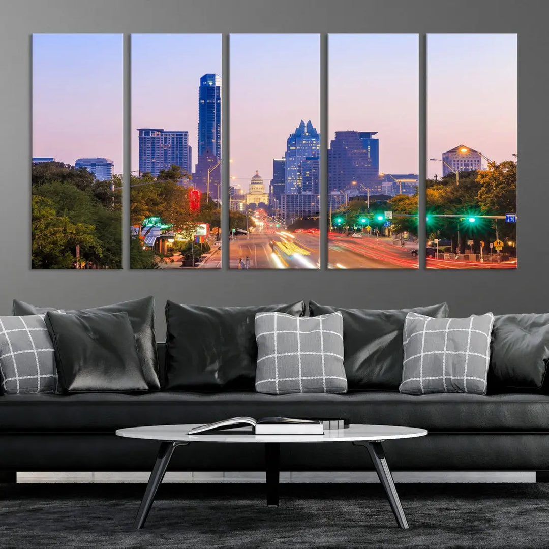 Austin City Photo Print Framed Large Canvas Wall Art Print Skyline Artwork