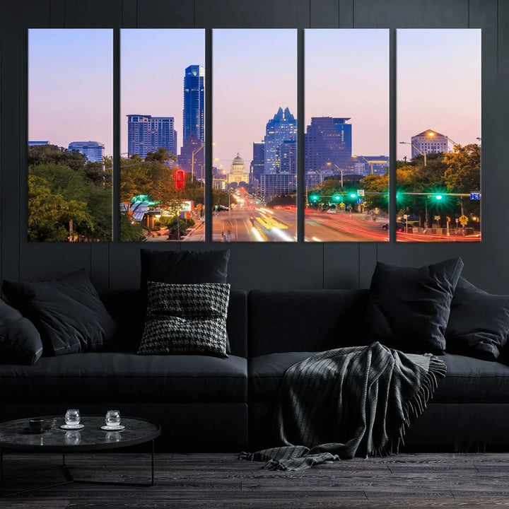 Austin City Photo Print Framed Large Canvas Wall Art Print Skyline Artwork