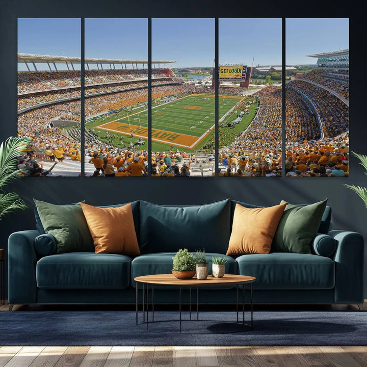 Baylor University Bears Football Team Print - Waco McLane Stadium Wall Art Canvas Print