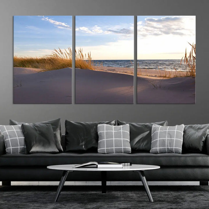 Beach Sand Ocean Wall Art Canvas Print Coastal Wall Decor