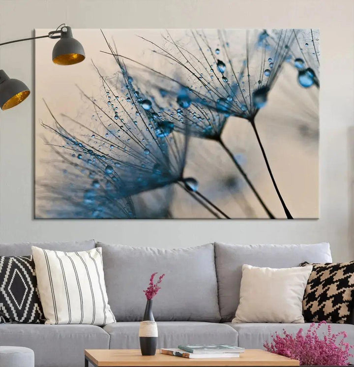 Modern Dandelion Flower Canvas Print Wall Art