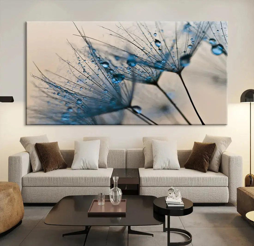 Modern Dandelion Flower Canvas Print Wall Art