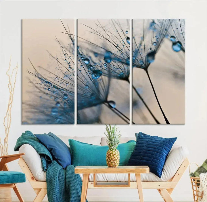 Modern Dandelion Flower Canvas Print Wall Art