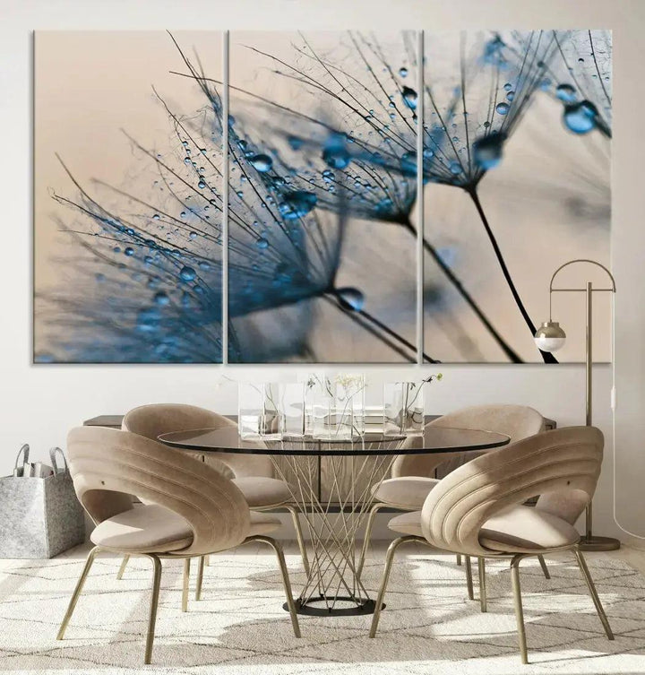 Modern Dandelion Flower Canvas Print Wall Art