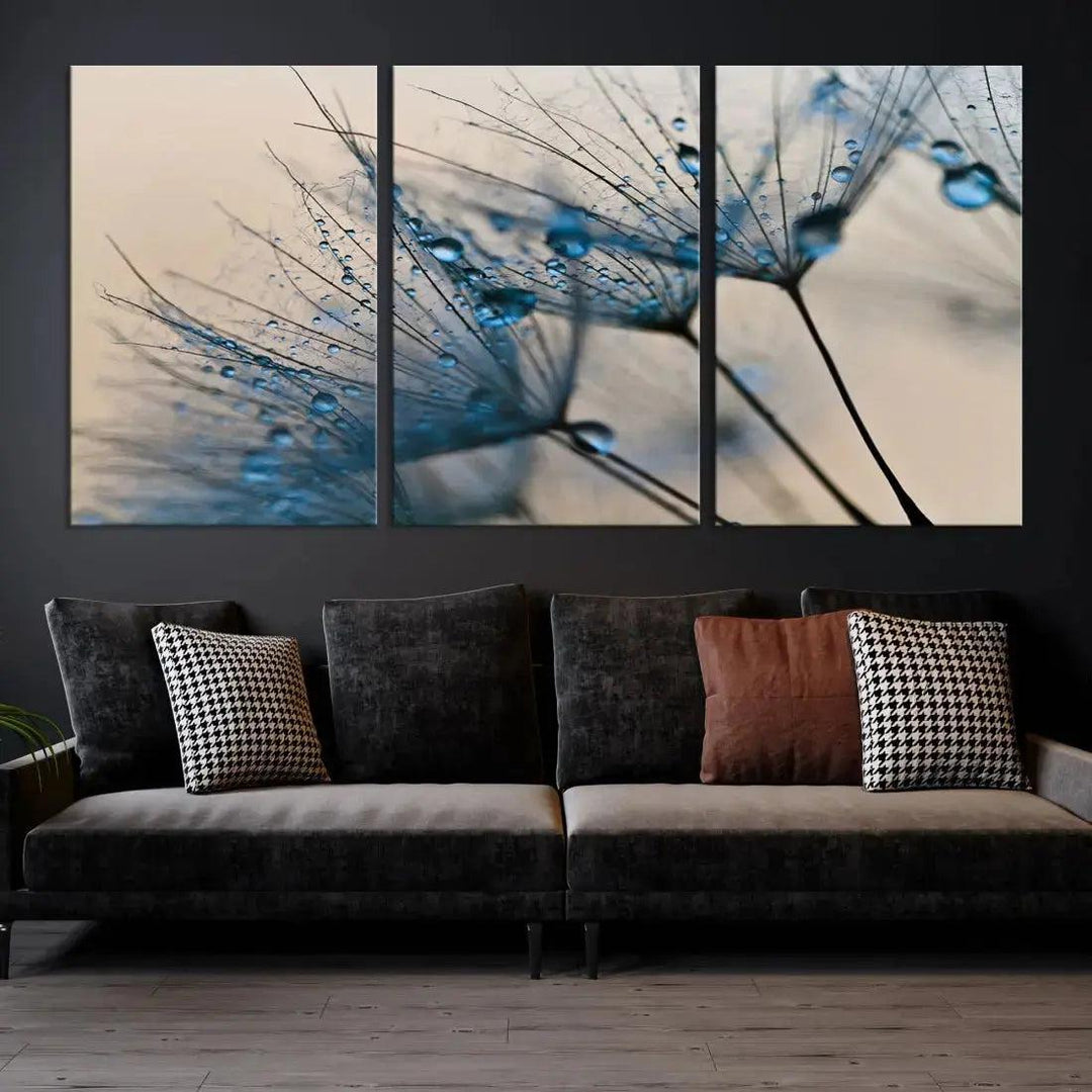 Modern Dandelion Flower Canvas Print Wall Art