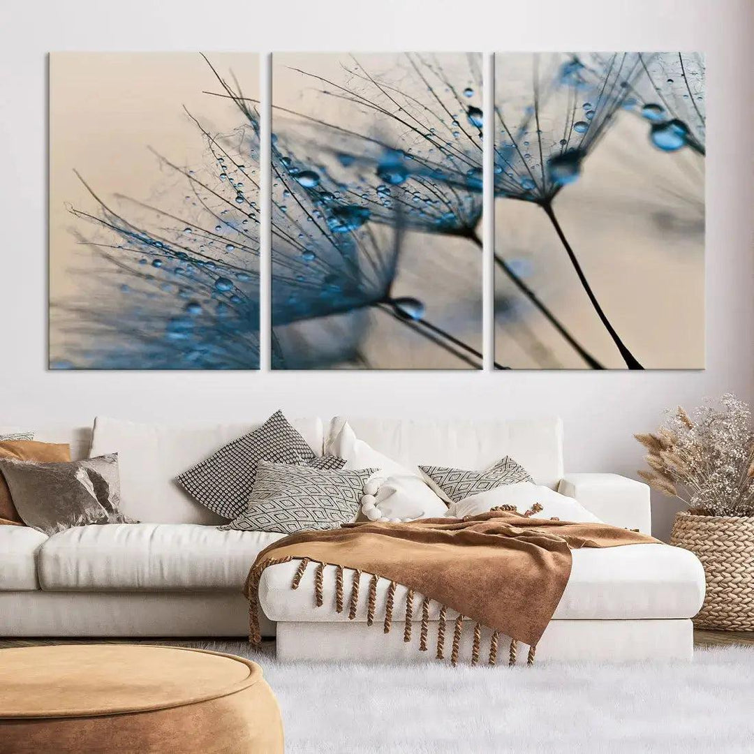 Modern Dandelion Flower Canvas Print Wall Art