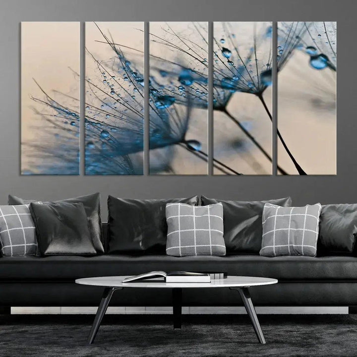 Modern Dandelion Flower Canvas Print Wall Art