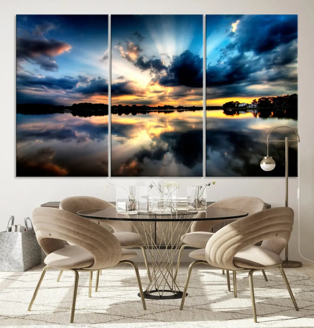 Blue Sunset to Your Walls with Our Beach View Canvas Wall Art Print