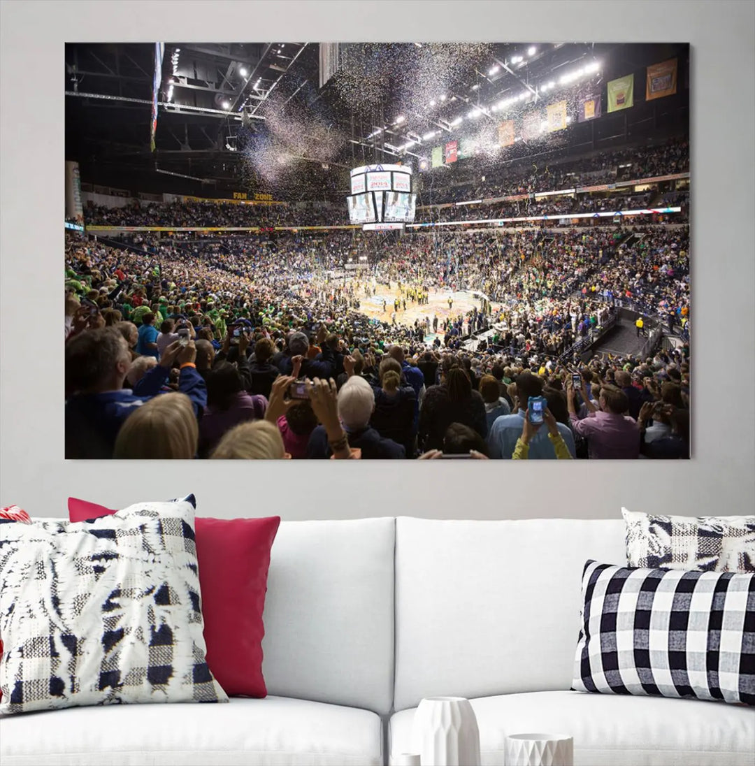 Bridgestone Arena Tennessee Nashville Predators Hockey Stadium Wall Art Canvas Print