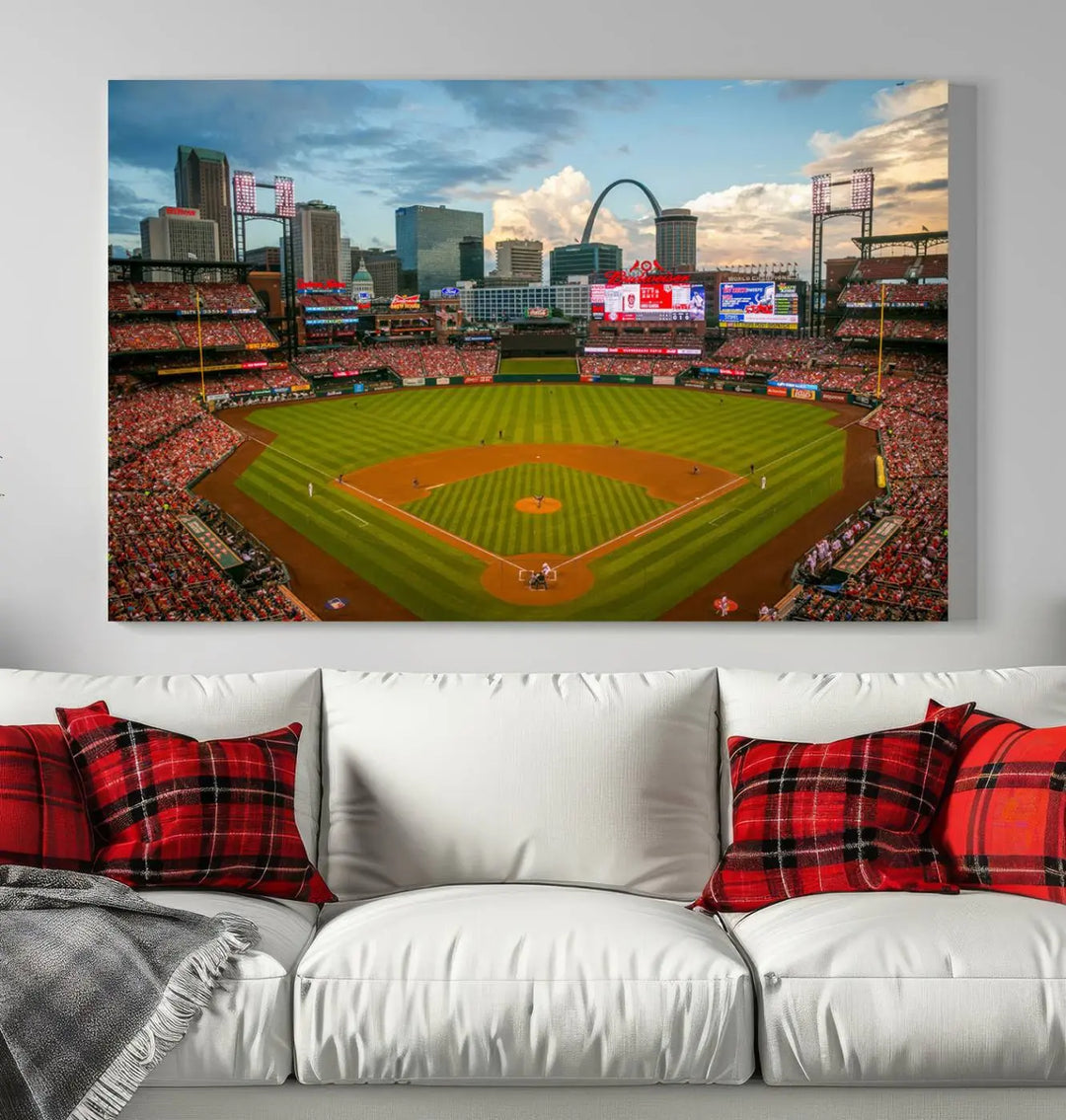 Busch Stadium St Louis Cardinals Baseball Stadium Wall Art Canvas Print