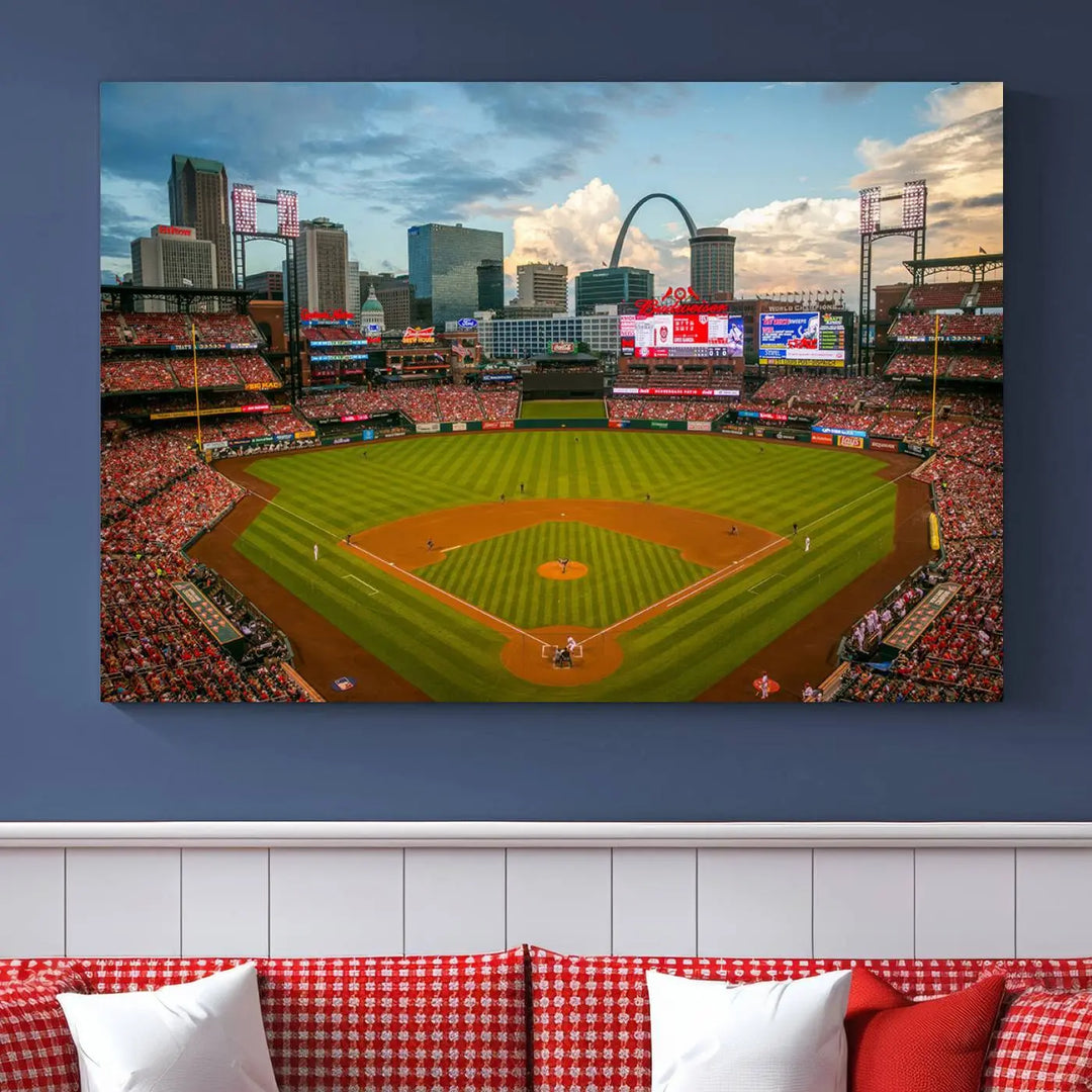 Busch Stadium St Louis Cardinals Baseball Stadium Wall Art Canvas Print