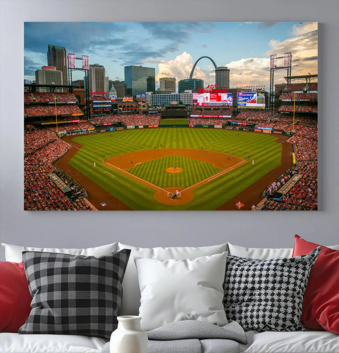 Busch Stadium St Louis Cardinals Baseball Stadium Wall Art Canvas Print