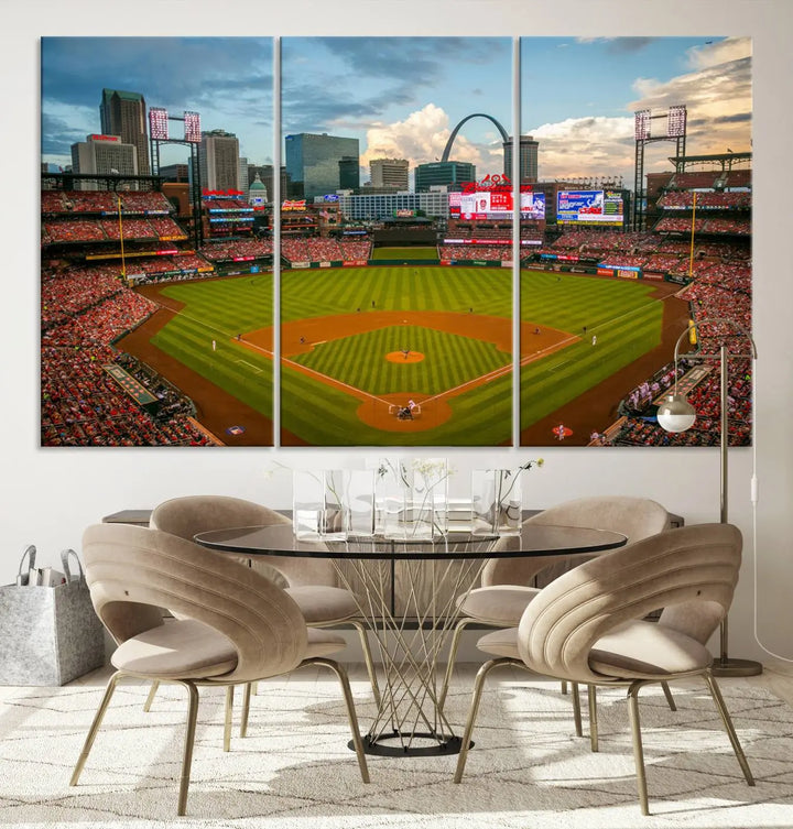 Busch Stadium St Louis Cardinals Baseball Stadium Wall Art Canvas Print