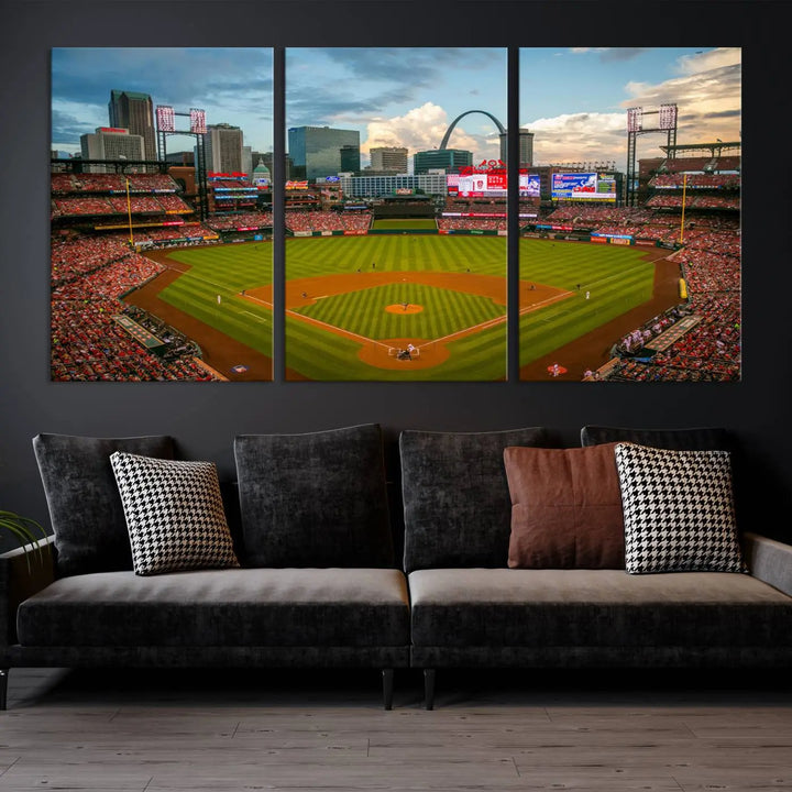 Busch Stadium St Louis Cardinals Baseball Stadium Wall Art Canvas Print