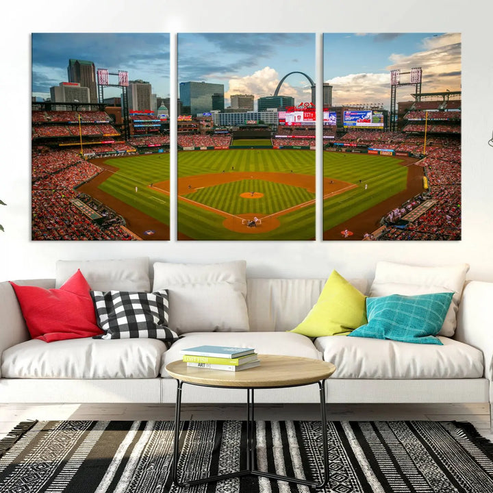 Busch Stadium St Louis Cardinals Baseball Stadium Wall Art Canvas Print