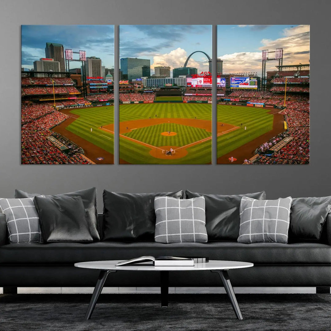 Busch Stadium St Louis Cardinals Baseball Stadium Wall Art Canvas Print