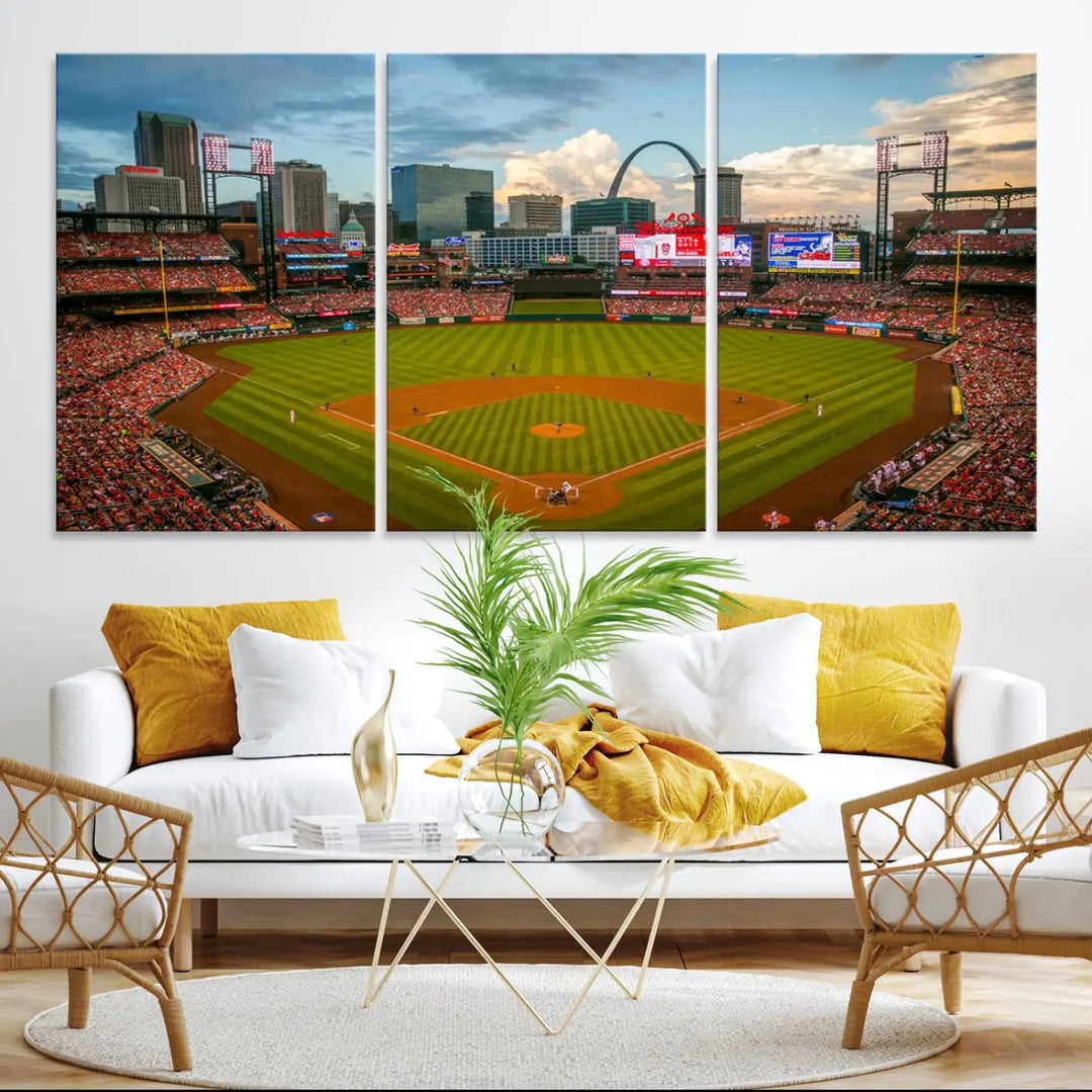 Busch Stadium St Louis Cardinals Baseball Stadium Wall Art Canvas Print