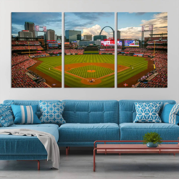 Busch Stadium St Louis Cardinals Baseball Stadium Wall Art Canvas Print