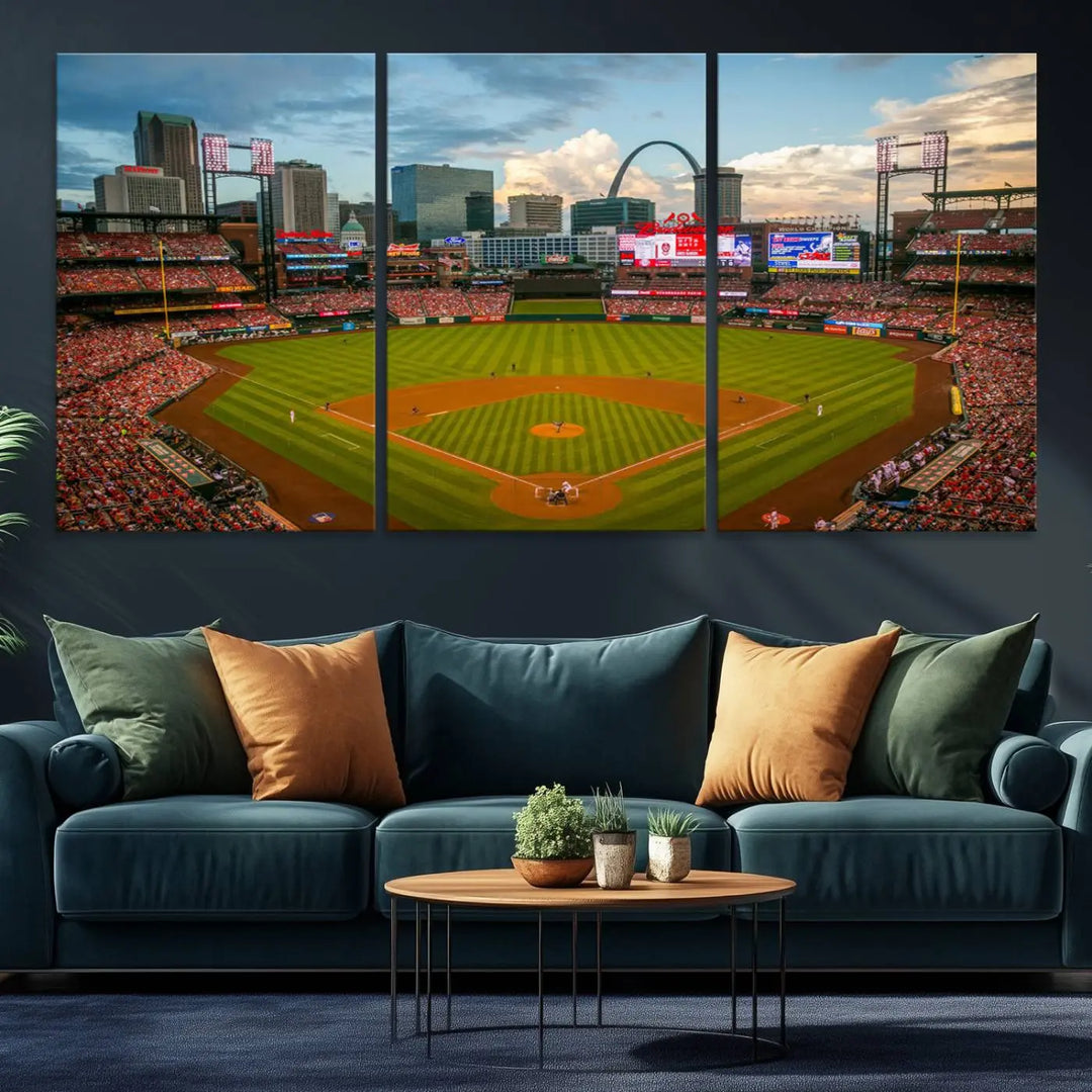 Busch Stadium St Louis Cardinals Baseball Stadium Wall Art Canvas Print