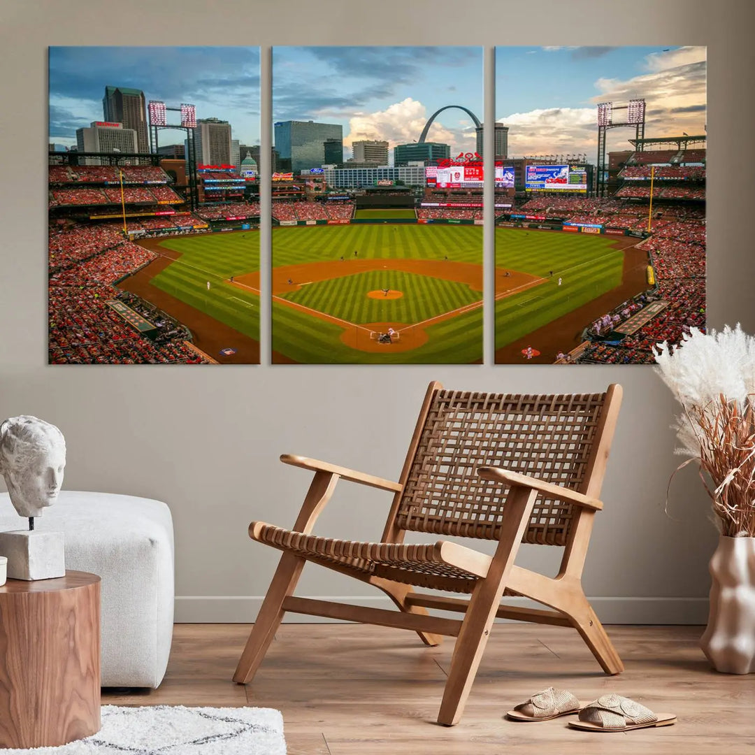 Busch Stadium St Louis Cardinals Baseball Stadium Wall Art Canvas Print