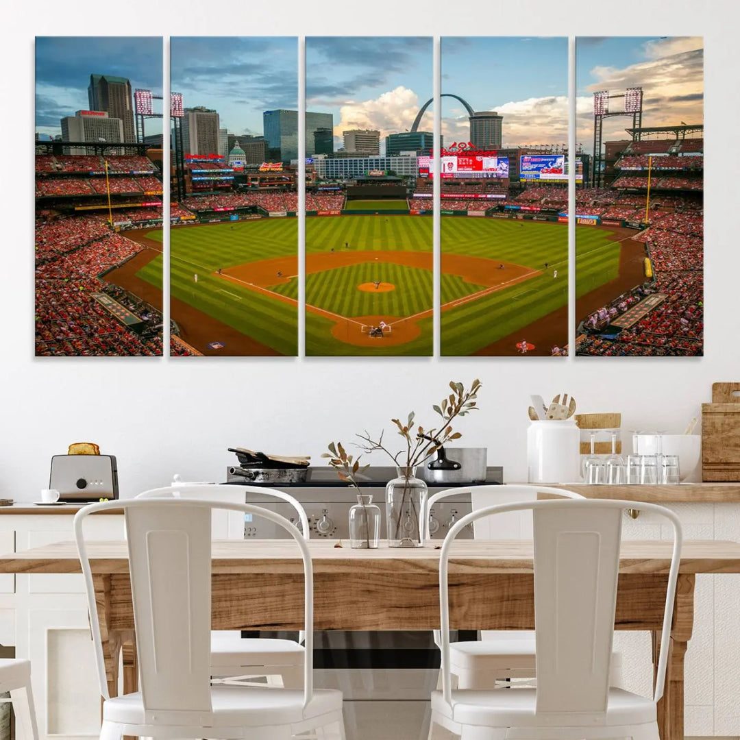 Busch Stadium St Louis Cardinals Baseball Stadium Wall Art Canvas Print