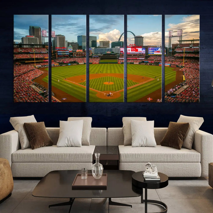 Busch Stadium St Louis Cardinals Baseball Stadium Wall Art Canvas Print