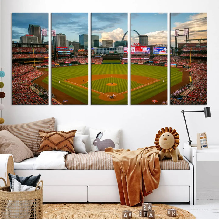 Busch Stadium St Louis Cardinals Baseball Stadium Wall Art Canvas Print