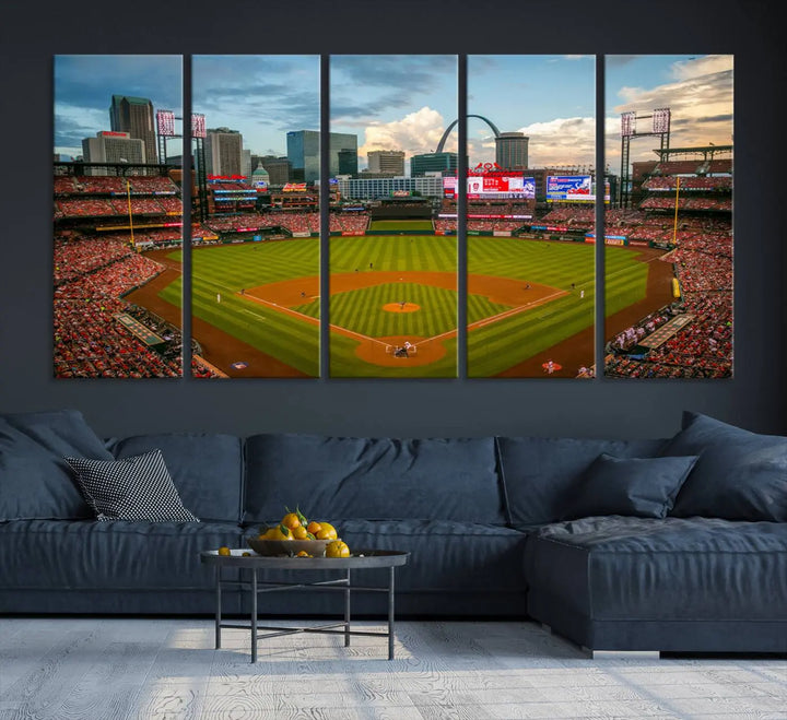 Busch Stadium St Louis Cardinals Baseball Stadium Wall Art Canvas Print