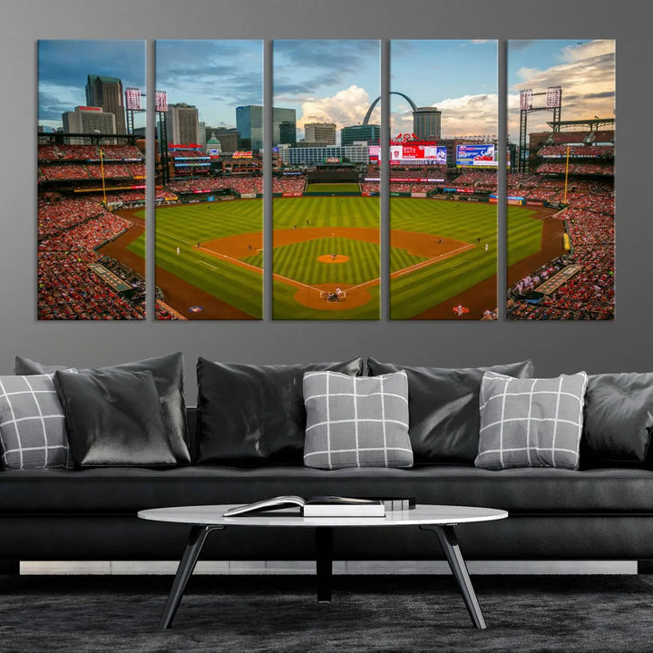 Busch Stadium St Louis Cardinals Baseball Stadium Wall Art Canvas Print