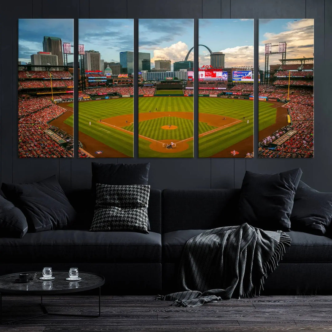 Busch Stadium St Louis Cardinals Baseball Stadium Wall Art Canvas Print