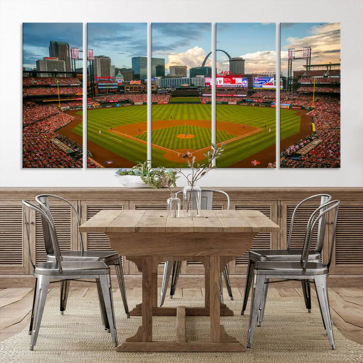 Busch Stadium St Louis Cardinals Baseball Stadium Wall Art Canvas Print