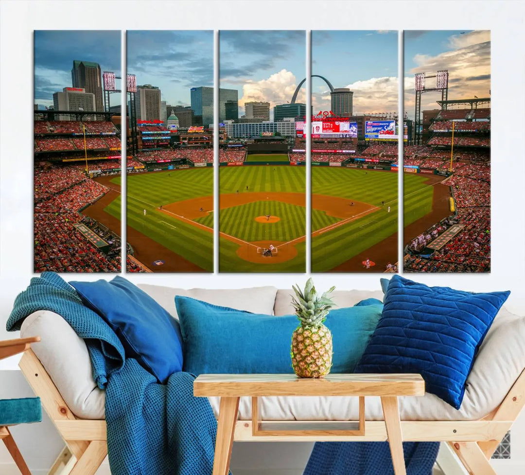 Busch Stadium St Louis Cardinals Baseball Stadium Wall Art Canvas Print