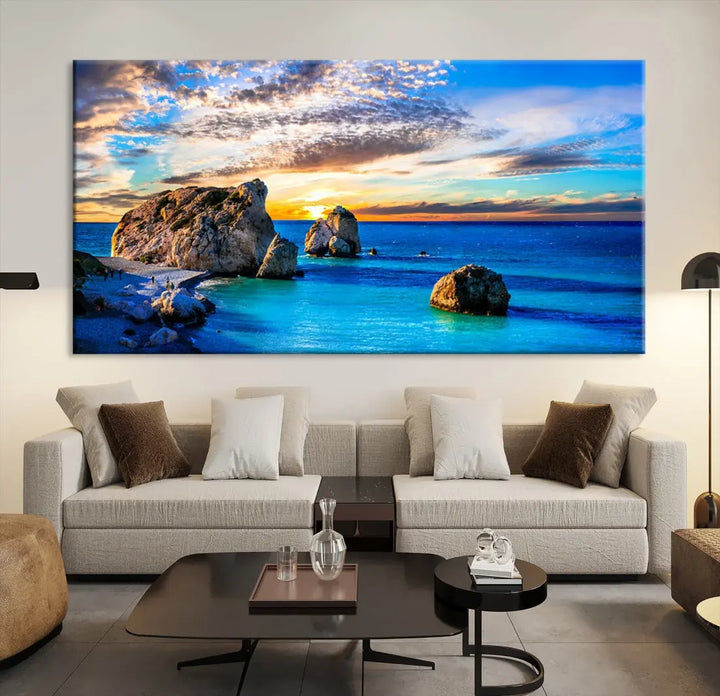 Calming Ocean View Beach Wall Art Canvas Print Nautical Wall Decor