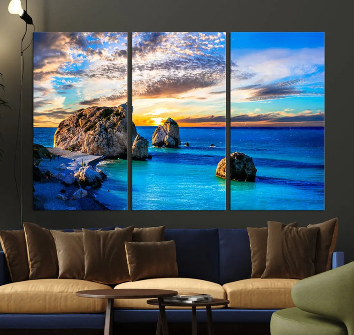 Calming Ocean View Beach Wall Art Canvas Print Nautical Wall Decor